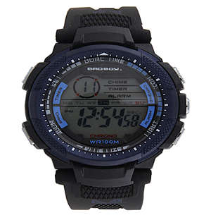 Bad Boy Digi Blue and Black Gents Watch