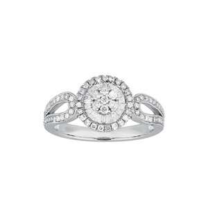 Halo White Gold Diamond Ring