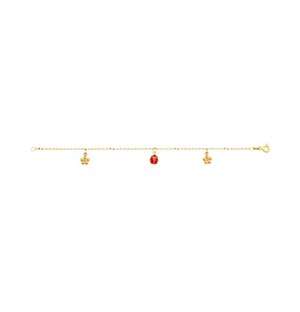 9ct Yellow Gold Flower Bracelet