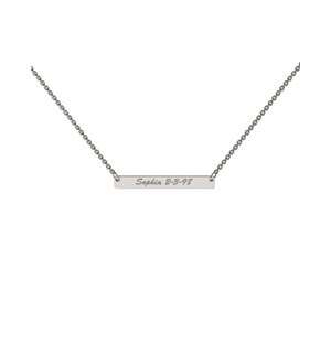 Memi Personalised Classic Bar Necklace