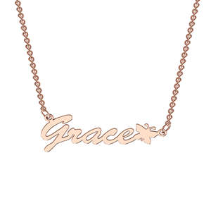 Memi Personalised Rose Gold Necklace