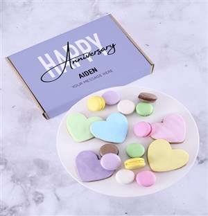 Personalised Happy Anniversary Cookie Box