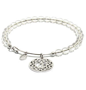 Chrysalis White Crystal Crown Chakra Bangle