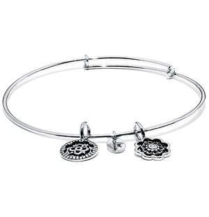 Chrysalis Life Happiness Rhodium Bangle