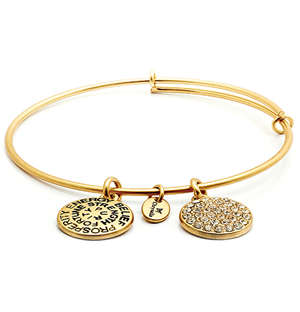 Chrysalis Gold April Birthstone Bangle