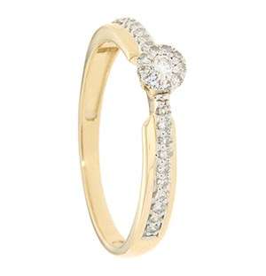 9kt Yellow Gold Diamond Bridal Ring