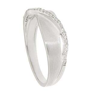 Matt White Gold Diamond Dress Ring
