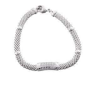 Silver Popple Cubic Bracelet