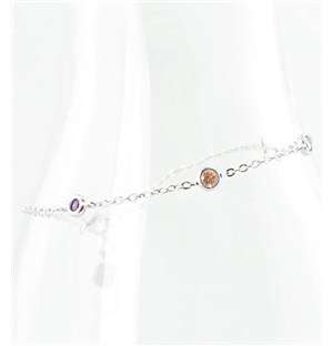 Silver coloured Cubic Bracelet