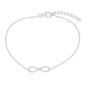 Silver Infinity 33 x Pave Cubic Bracelet
