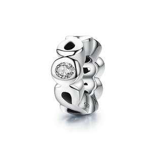 Silver 925 Infinity Cubic Spacer Charm