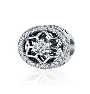 Silver 925 Flower Cubic Design Charm