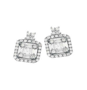 9KT White Gold Diamond Stud 0.17ct Earrings