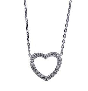 Silver Heart Shape Necklace