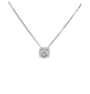Silver Cubic Necklace L252