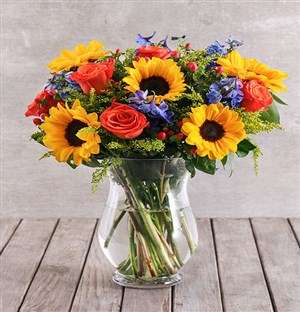 Mixed Sunflower Arrangement