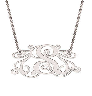 MeMi Single 925 AG Monogram Necklace