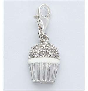 Miss Silver Cup Cake Charm