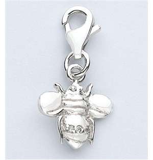 Miss Silver Cubic Bee Charm