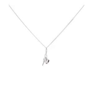 Miss Silver Heart Key And Lock Charm