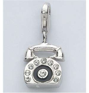 Miss Silver Telephone Charm