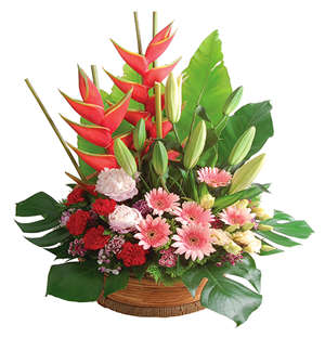 Heliconia Flower Basket