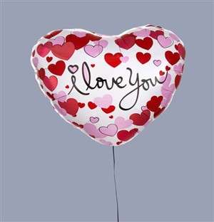 I Love You Dotted Hearts Balloon