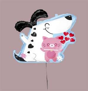 Cat And Dog Heart Balloon