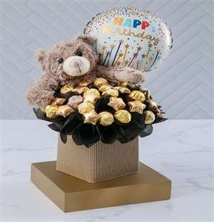 Balloon and Choc Plush Toy Birthday Hamper