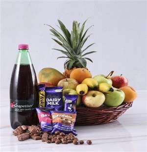Fruit with Cadbury and Sparkling Juice
