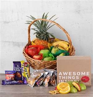 Fruity Snack and Chocolate Basket