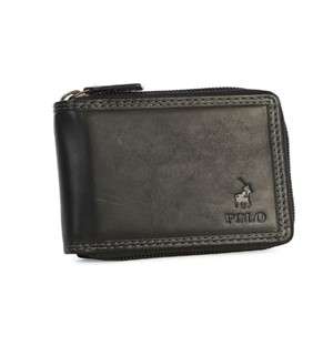 Polo Tuscany Zip Around Wallet Black