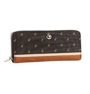 Polo Heritage Zip Around Purse Brown