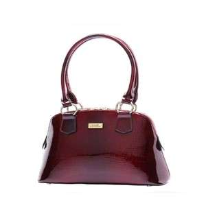 Serenade Cherry Croc Shopper Handbag Red
