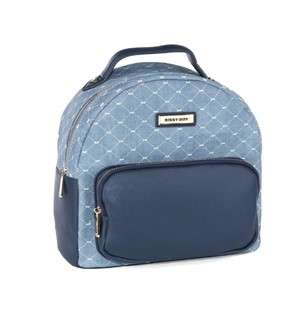 Sissy Boy Printed Denim Backpack Blue