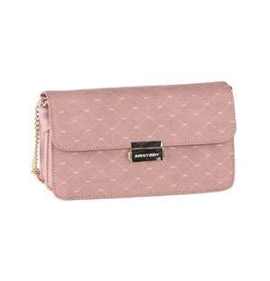 Sissy Boy Printed Denim Sling Handbag Pink