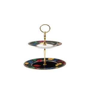 Maxwell and Williams Two Tiered Black Cake Stand
