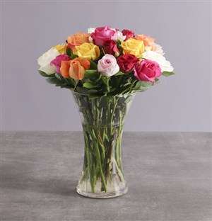 Mighty Mixed Rose Arrangement