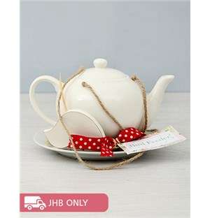 White Teapot Bird Feeder