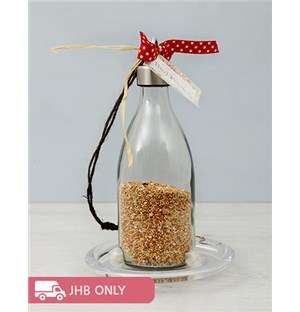 Milk Bottle Bird Feeder