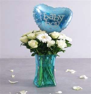 Baby Boy Floral Arrangement