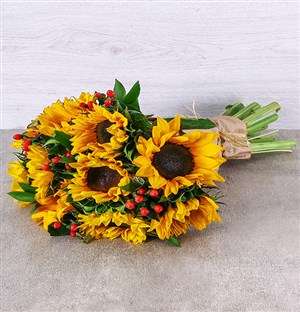 Sunflower and Hypericum Bouquet