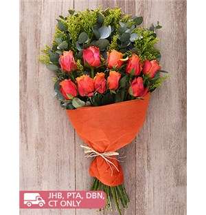 Mystical Cherry Brandy Roses Bouquet