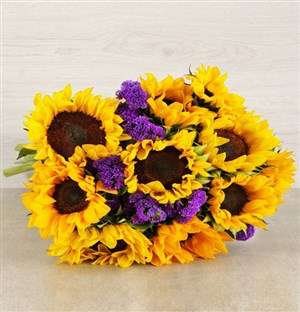 Sunflower and Statise Bouquet