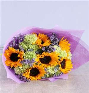 Sunflower and Carnation Bouquet