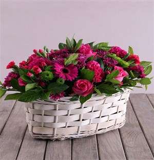 Shades of Pink and Purple in Basket
