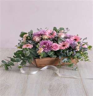 Delicate Floral in Wooden Box