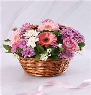 Mixed Pink Basket Display
