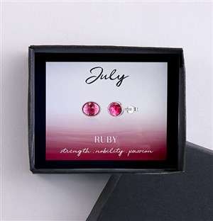 July Birthstone Cubic Zirconia Stud Earrings