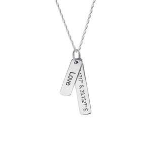 Sale Silver Drop Bar Find the Path to My Love